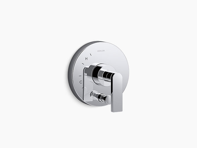 Composed® valve trim with diverter and lever handle for Rite-Temp®  pressure-balancing valve, requires valve
